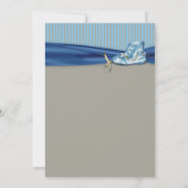 ヴィンテージシューズ男の赤ちゃんシャワー 招待状 (裏面)