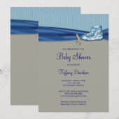ヴィンテージシューズ男の赤ちゃんシャワー 招待状 (正面/裏面)