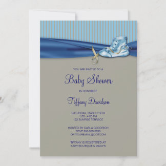 ヴィンテージシューズ男の赤ちゃんシャワー 招待状