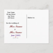 ヴィンテージシューブルーフラワーリボンを保存 案内ポストカード (裏面)