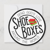 ヴィンテージシューボックスパーティーラウンド招待状 招待状 (正面)