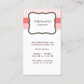 ヴィンテージショップピンクストライプ 名刺 (裏面)