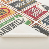 ヴィンテージショップポスターコレクション。レトロストアtin s シェルパブランケット (3/4)