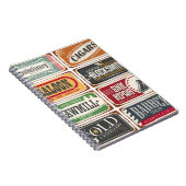 ヴィンテージショップポスター集。レトロストアtin s ノートブック (右側)