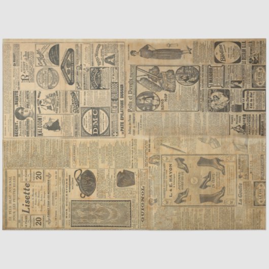 ヴィンテージショップ広告 薄葉紙 (正面)