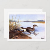 ヴィンテージショベラーダックスby R E Todhunterサイン ポストカード (正面/裏面)