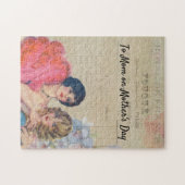 ヴィンテージショーガールズホテルフランスフラワーズフェザー ジグソーパズル (横)