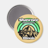 ヴィンテージショーニー国立森林イリノイ マグネット (正面/裏面)