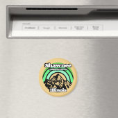 ヴィンテージショーニー国立森林イリノイ マグネット (インサイチュ (食洗機))