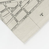 ヴィンテージシラキュースニューヨークの地図(1873) フリースブランケット (角)