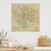 ヴィンテージシラキュースNYの地図(1918) ポスター (キッチン)