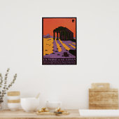 ヴィンテージシリア(パルミラ)とレバノン旅行広告 ポスター (キッチン)