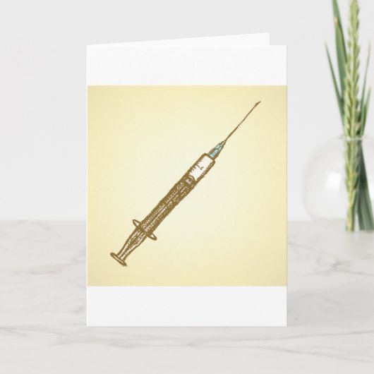 ヴィンテージシリンジ医療のスケッチ カード (正面)