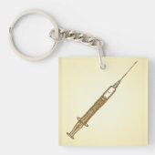 ヴィンテージシリンジ医療のスケッチ キーホルダー (正面)