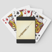 ヴィンテージシリンジ医療のスケッチ トランプ (裏面)