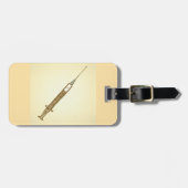 ヴィンテージシリンジ医療のスケッチ ラゲッジタグ (正面横)