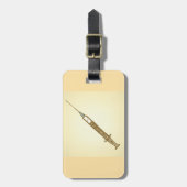 ヴィンテージシリンジ医療のスケッチ ラゲッジタグ (正面縦)