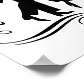 ヴィンテージシルエエレガントットマンウーマンポスタープリント ポスター (角)