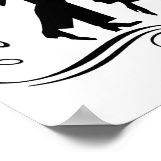 ヴィンテージシルエエレガントットマンウーマンポスタープリント ポスター (角)