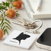 ヴィンテージシルエットウィメンズインハットパーソナル キーホルダー (正面右)