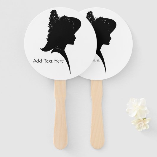 ヴィンテージシルエットウィメンズインハットパーソナル ハンドファン (正面&裏面)