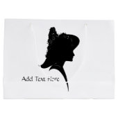 ヴィンテージシルエットウィメンズインハットパーソナル ラージペーパーバッグ (裏面)