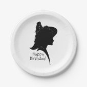 ヴィンテージシルエットウーマン ペーパープレート (正面)