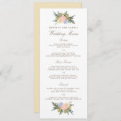 ヴィンテージシルエット春結婚フローラのメニュー メニュー (正面/裏面)