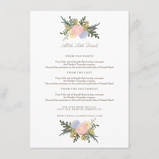 ヴィンテージシルエット結婚フローラの挿入カード エンクロージャーカード (正面)