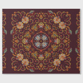 ヴィンテージシルクネックスカーフまたはカーチーフスクエアパターン ラッピングペーパー (フラット)