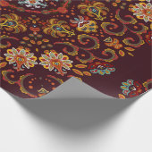 ヴィンテージシルクネックスカーフまたはカーチーフスクエアパターン ラッピングペーパー (角)
