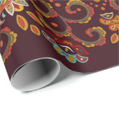 ヴィンテージシルクネックスカーフまたはカーチーフスクエアパターン ラッピングペーパー (ロールコーナー)