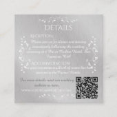 ヴィンテージシルバーとホワイトパーソナライズされたズ結婚 エンクロージャーカード (正面)