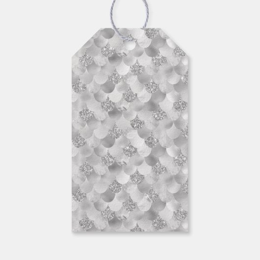 ヴィンテージシルバーと金ゴールドマーメイド ギフトタグ (裏面)