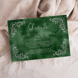ヴィンテージシルバーエメラルドグリーンウォーター詳細 エンクロージャーカード