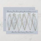 ヴィンテージシルバーガラスクリスマスボールレトロな休日 ポストカード (正面/裏面)