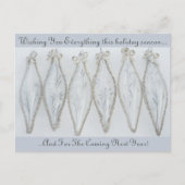 ヴィンテージシルバーガラスクリスマスボールレトロな休日 ポストカード (正面)