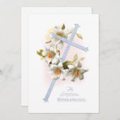 ヴィンテージシルバークロスとイースターリリー シーズンカード (正面/裏面)