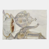 ヴィンテージシルバーコーヒーサービス キッチンタオル (横)