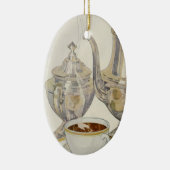 ヴィンテージシルバーコーヒーサービス セラミックオーナメント (右)