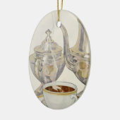 ヴィンテージシルバーコーヒーサービス セラミックオーナメント (左)