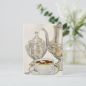 ヴィンテージシルバーコーヒーサービス ポストカード (スタンド正面)