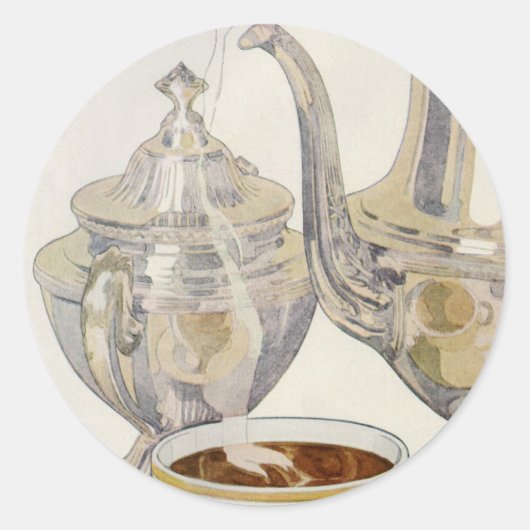 ヴィンテージシルバーコーヒーサービス ラウンドシール (正面)