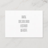 ヴィンテージシルバートレイのビジネス名エレガンス華美ス 名刺 (裏面)