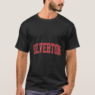 ヴィンテージシルバートン動揺してまたはレッドバーシティスタイル Tシャツ