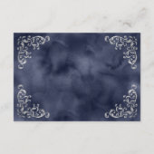 ヴィンテージシルバーネイビーブルーウォーターカラー詳細 エンクロージャーカード (裏面)