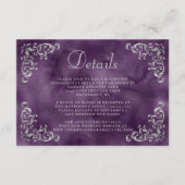 ヴィンテージシルバーパープルウォーターカラー詳細 エンクロージャーカード (正面)