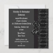ヴィンテージシルバーフエレガントィリグリーハローウィンパーティ 招待状 (裏面)