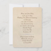 ヴィンテージシルバーフレームの誓願の更新 招待状 (裏面)