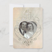 ヴィンテージシルバーフレームの誓願の更新 招待状 (正面)